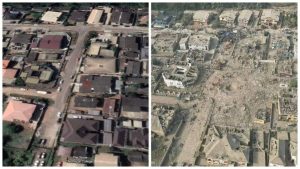 Ibadan-Explosion before & after